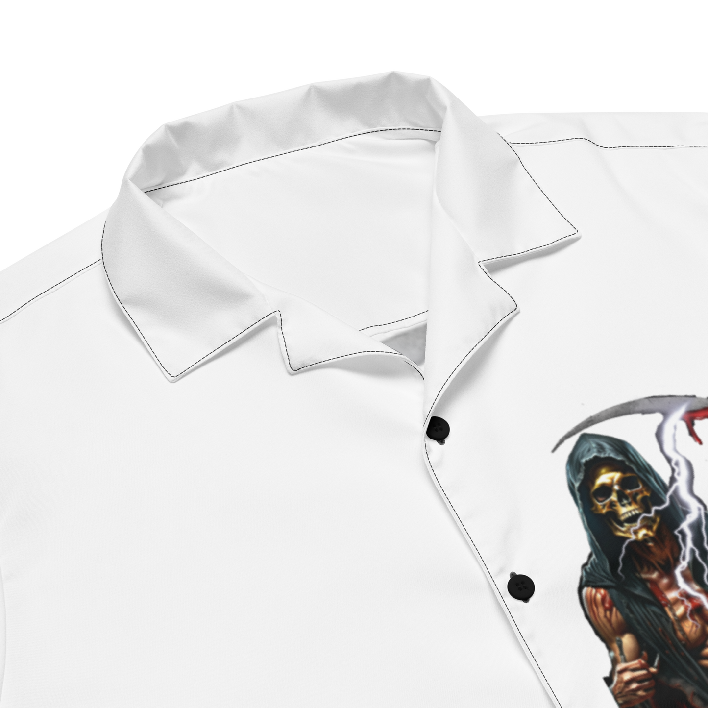 3d love skulz grim reaper Unisex button shirt